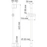 Душевая штанга 58,9 см WASSERKRAFT AISCH A190