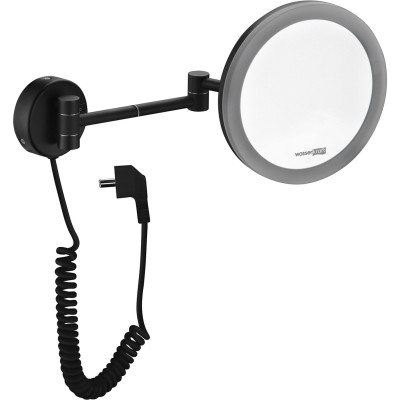 Зеркало косметическое WASSERKRAFT K-1004BLACK с подсветкой